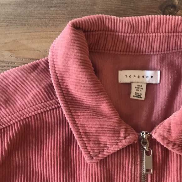 TopShop Pink Corduroy Jumpsuit, Size 4 - Picture 2 of 7